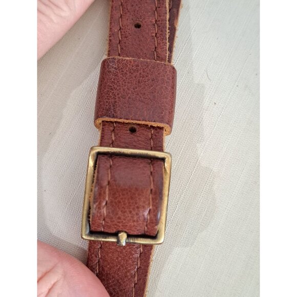 Portland Leather Goods Nutmeg Mini Crossbody Tote Bag Pebbled Leather Adjustable - Picture 9 of 15